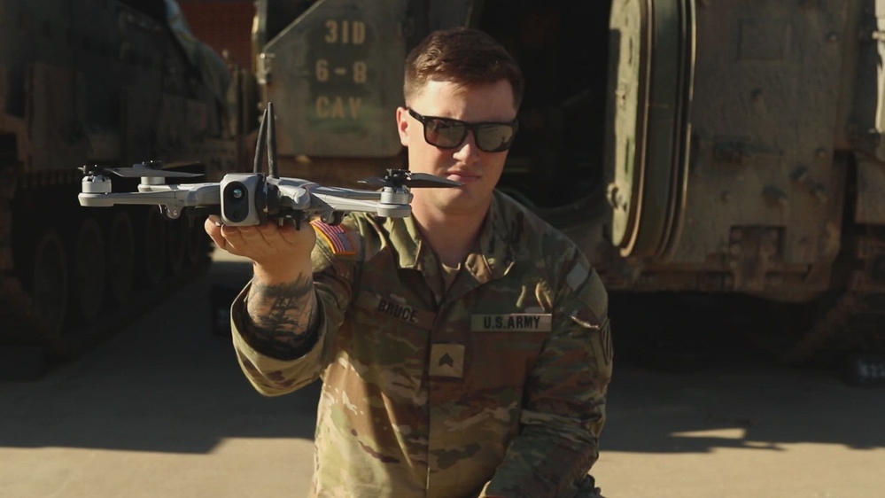 Soldier operating a UAS protection system in the field — WRAITH spectrum operations